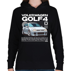 PRINTFASHION Golf 4 streetwear - Női kapucnis pulóver - Fekete