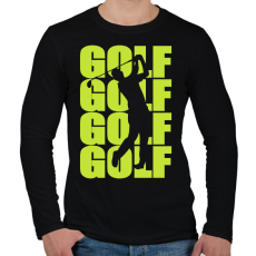 PRINTFASHION Golf Golf Golf - Férfi hosszú ujjú póló - Fekete