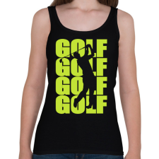 PRINTFASHION Golf Golf Golf - Női atléta - Fekete női trikó