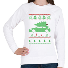 PRINTFASHION Golf Xmas - Női pulóver - Fehér