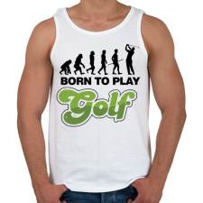PRINTFASHION Golfozás evolúció - Férfi atléta - Fehér atléta, trikó