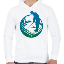 PRINTFASHION Golfozó férfi - Férfi kapucnis pulóver - Fehér férfi pulóver, kardigán