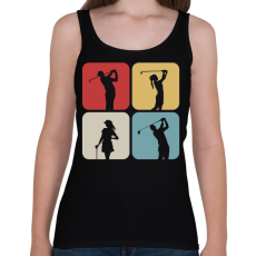 PRINTFASHION Golfozók - Női atléta - Fekete