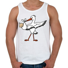 PRINTFASHION Gólya hozta Gyermek! - Férfi atléta - Fehér