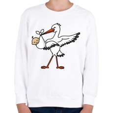 PRINTFASHION Gólya hozta Gyermek! - Gyerek pulóver - Fehér