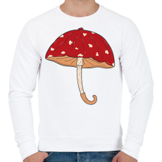 PRINTFASHION Gomba esernyő - Férfi pulóver - Fehér