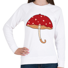 PRINTFASHION Gomba esernyő - Női pulóver - Fehér női pulóver, kardigán