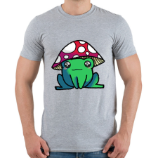 PRINTFASHION gomba kalapos béka - Férfi póló - Sport szürke férfi póló