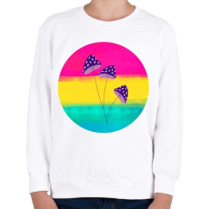 PRINTFASHION Gombácskák - Gyerek pulóver - Fehér