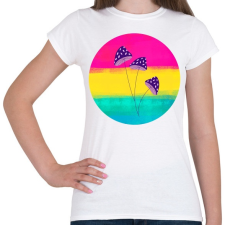 PRINTFASHION Gombácskák - Női póló - Fehér női póló