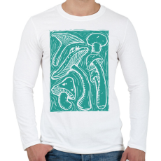 PRINTFASHION Gombák - Férfi hosszú ujjú póló - Fehér