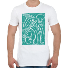 PRINTFASHION Gombák - Férfi póló - Fehér férfi póló