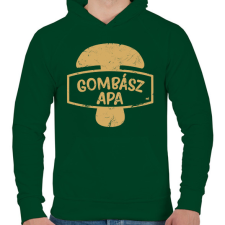 PRINTFASHION Gombász apa ajándék - Férfi kapucnis pulóver - Sötétzöld férfi pulóver, kardigán