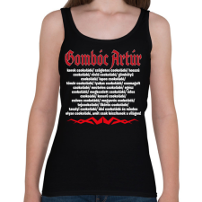 PRINTFASHION Gombóc Artúr és a világ összes csokoládéja - Női atléta - Fekete női trikó