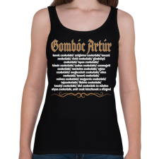 PRINTFASHION Gombóc Artúr és a világ összes csokoládéja - Női atléta - Fekete női trikó