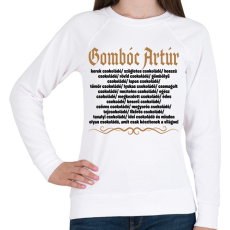 PRINTFASHION Gombóc Artúr és a világ összes csokoládéja - Női pulóver - Fehér