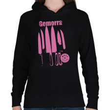 PRINTFASHION Gomorra cover - Női kapucnis pulóver - Fekete női pulóver, kardigán