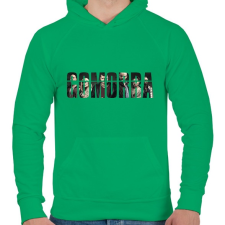 PRINTFASHION Gomorra - Férfi kapucnis pulóver - Zöld férfi pulóver, kardigán