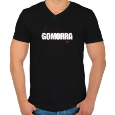 PRINTFASHION Gomorra series - Férfi V-nyakú póló - Fekete férfi póló