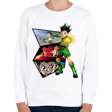 PRINTFASHION Gon Freecss - Gyerek pulóver - Fehér