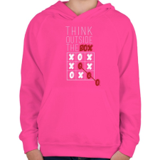 PRINTFASHION Gondolkodj. - Gyerek kapucnis pulóver - Fukszia gyerek pulóver, kardigán