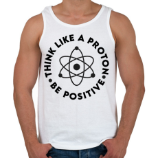 PRINTFASHION Gondolkodj pozitívan - Férfi atléta - Fehér