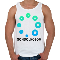 PRINTFASHION Gondolkozom - Férfi atléta - Fehér
