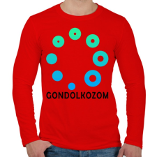 PRINTFASHION Gondolkozom - Férfi hosszú ujjú póló - Piros férfi póló