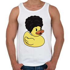 PRINTFASHION Göndör hajú gumikacsa - Férfi atléta - Fehér