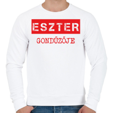 PRINTFASHION Gondűző - névvel (bögre) - Férfi pulóver - Fehér férfi pulóver, kardigán