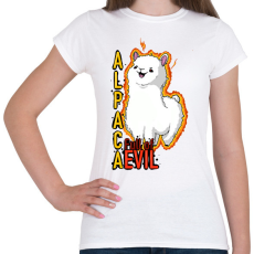 PRINTFASHION gonosz alpaca - Női póló - Fehér