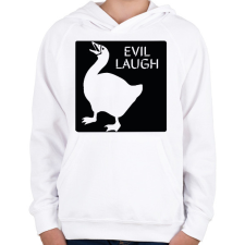 PRINTFASHION Gonosz nevetés - Gyerek kapucnis pulóver - Fehér gyerek pulóver, kardigán