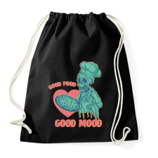 PRINTFASHION Good food, good mood - Sportzsák, Tornazsák - Fekete tornazsák