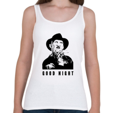 PRINTFASHION GOOD NIGHT - Női atléta - Fehér női trikó