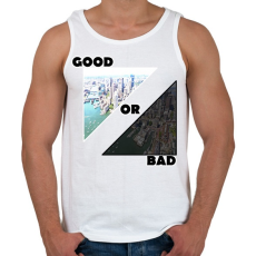 PRINTFASHION Good Or Bad - Férfi atléta - Fehér