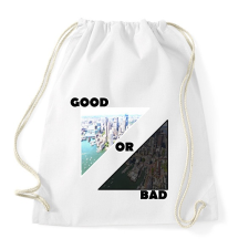 PRINTFASHION Good Or Bad - Sportzsák, Tornazsák - Fehér tornazsák