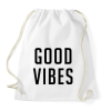 PRINTFASHION Good Vibes - Sportzsák, Tornazsák - Fehér