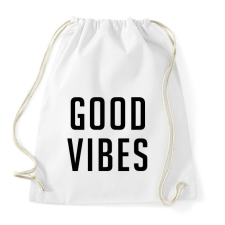 PRINTFASHION Good Vibes - Sportzsák, Tornazsák - Fehér tornazsák