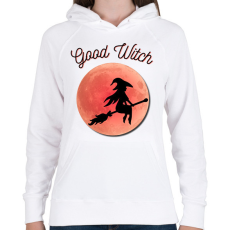 PRINTFASHION Good Witch - Női kapucnis pulóver - Fehér