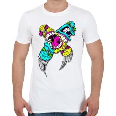 PRINTFASHION Gördeszka szörnyek - Férfi póló - Fehér