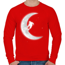 PRINTFASHION Gördeszkás a holdon - Férfi pulóver - Piros férfi pulóver, kardigán