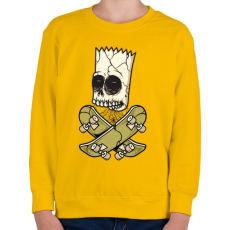 PRINTFASHION Gördeszkás halála - Gyerek pulóver - Sárga