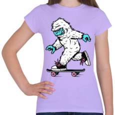 PRINTFASHION Gördeszkás Yeti - Női póló - Viola