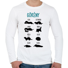 PRINTFASHION Görény - Férfi hosszú ujjú póló - Fehér