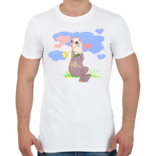 PRINTFASHION Görényke - Férfi póló - Fehér férfi póló