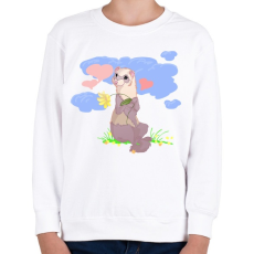 PRINTFASHION Görényke - Gyerek pulóver - Fehér