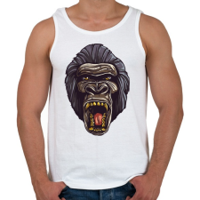 PRINTFASHION Gorilla arc - Férfi atléta - Fehér atléta, trikó