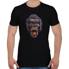 PRINTFASHION Gorilla arc - Férfi póló - Fekete