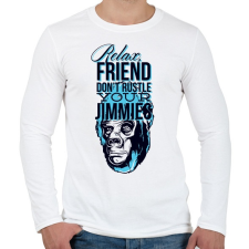 PRINTFASHION Gorilla arc - világos alaphoz - Férfi hosszú ujjú póló - Fehér férfi póló