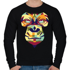 PRINTFASHION Gorilla art - Férfi pulóver - Fekete férfi pulóver, kardigán